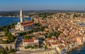 Aerial shoot of Rovinj, Croatia Royalty Free Stock Photo