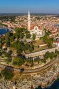 Aerial shoot of Rovinj, Croatia Royalty Free Stock Photo