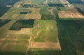 Aerial shot of agriculture fields