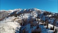 Aerial shot of alpine climatic resort