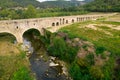 French Roman aqueduc aerial view