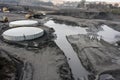 Aerial shot of the area of coal mining in South Africa Royalty Free Stock Photo