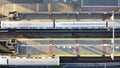 Aerial shot of the BART metro at Daly City station, USA Royalty Free Stock Photo