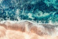 Aerial shot beach waves at Coalcliff