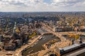 Aerial shot of the beautiful city of  Amsterdam in the Netherlands Royalty Free Stock Photo