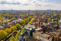 Aerial shot of the beautiful city of  Amsterdam in the Netherlands Royalty Free Stock Photo