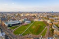 Aerial shot of the beautiful city of  Amsterdam in the Netherlands Royalty Free Stock Photo