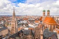 Aerial shot of the beautiful city of Munich, Germany Royalty Free Stock Photo