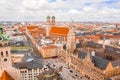 Aerial shot of the beautiful city of Munich, Germany Royalty Free Stock Photo