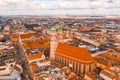 Aerial shot of the beautiful city of Munich, Germany Royalty Free Stock Photo