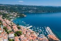 Aerial shot of the beautiful city of Opatija, Croatia