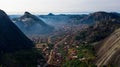 Aerial shot of the beautiful Idanre Town in Ondo State captured in Nigeria Royalty Free Stock Photo