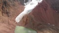 Aerial shot of the beautiful Mountain Lake