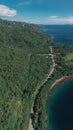 Aerial Shot of a Beautiful Seashore Village in the Philippines Royalty Free Stock Photo