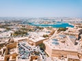 Aerial shot of beautiful Valletta city