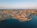 Aerial shot of beautiful Valletta city