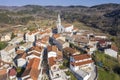 An aerial shot of Beram, Istria, Croatia Royalty Free Stock Photo