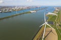 aerial shot of Botlek part of the Rhine Meuse delta near the Dutch cities of Vlaardingen and Spijkenisse in the province