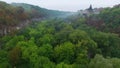 Aerial shot of canyon Kamenec-Podolskiy