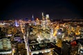 Aerial Shot Center City Philadelphia at Night