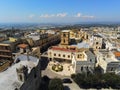 Aerial Shot of the Center of the Town of Mottola, near Taranto, in the South of Italy