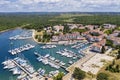 An aerial shot of Cervar Porat, Istria, Croatia