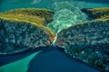 AUS - WA Horizontal Falls aerial Royalty Free Stock Photo