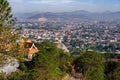 Aerial shot of the City of Xiangkhouang in Laos