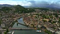 Aerial shot of the cityscape of Lucerne, Switzerland