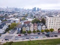 Aerial shot of the cityscape of San Francisco Royalty Free Stock Photo