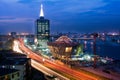 Aerial shot of the cityscape of Victoria Island in Lagos, Nigeria.