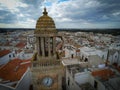 Aerial Shot of the Clocktower that is the Symbol of the City of Noci, Near Bari, in the South of Italy