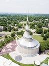 Aerial shot of Community of Christ temple