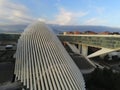 Aerial shot of Congress Palace of Calatrava in Oviedo Asturias Spain