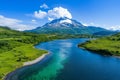 Aerial shot of Downtown Wasilla, Alaska during summertime Royalty Free Stock Photo