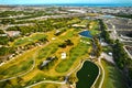 Aerial shot, drone point of view of Lo Romero Golf Royalty Free Stock Photo