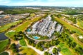 Aerial shot, drone point of view of Lo Romero Golf