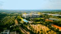 Aerial shot of football stadium BVB Borussia, Signal Iduna Park in Dortmund, Germany Royalty Free Stock Photo