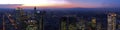 Aerial shot of Frankfurt. High resolution aerial panoramic view of Frankfurt am Main, Germany at dusk. beautiful sunset over the Royalty Free Stock Photo