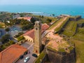 Aerial shot of the Galle Dutch Fort in sri lanka Royalty Free Stock Photo