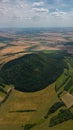 Aerial shot of the great mountain of Rip in the Czech Republic. Royalty Free Stock Photo