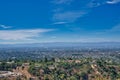 Aerial shot of the Griffith Park located in Los Angles, California during daylight