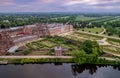 Aerial shot of Hampton Court Palace Royalty Free Stock Photo