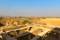 Aerial shot of the haunted ruins of kumbalgarh jaisalmer