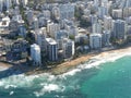 Aerial shot of high-rise buildings at Puerto Rico, Caribbean Islands Royalty Free Stock Photo