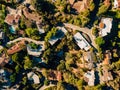 Aerial shot of Holywood district, Los Angeles