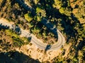 Aerial shot of Holywood district, Los Angeles