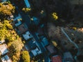 Aerial shot of Holywood district, Los Angeles