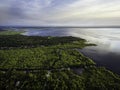 Aerial shot of Lake Monroe from Deltona Florida Royalty Free Stock Photo