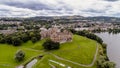 Aerial Linlithgow Palace Drone from above Royalty Free Stock Photo